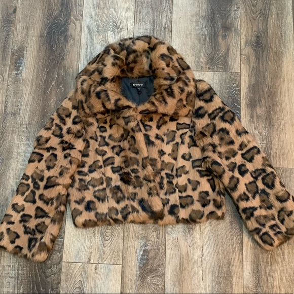 bebe leopard jacket